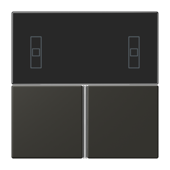 Jung LC4093TSA259, Tastensatz 3fach, F40 Raumcontroller, Serie LS, ombre naturelle 59