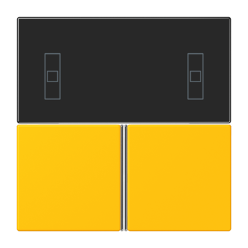 Jung LC4093TSA263, Tastensatz 3fach, F40 Raumcontroller, Serie LS, le jaune vif