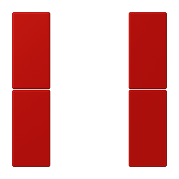 Jung LC502TSA227, Tastensatz 2fach, F50, Serie LS, rouge vermillon 31