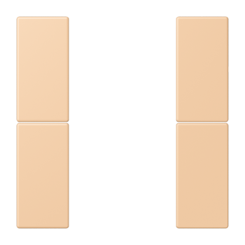 Jung LC502TSA237, Tastensatz 2fach, F50, Serie LS, terre sienne claire 31