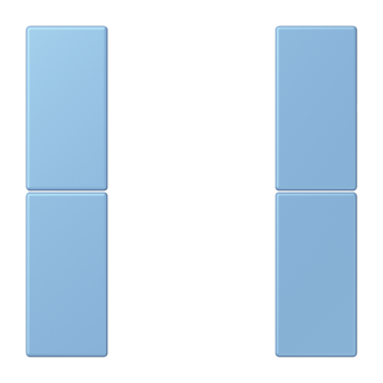 Jung LC502TSA256, Tastensatz 2fach, F50, Serie LS, bleu céruléen 59