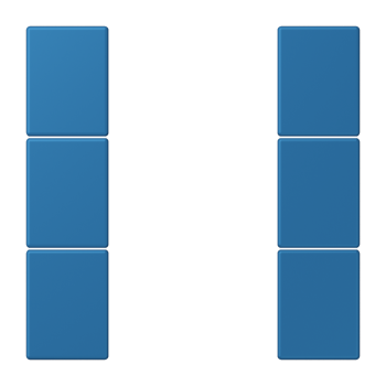 Jung LC503TSA211, Tastensatz 3fach, F50, Serie LS, bleu céruléen 31