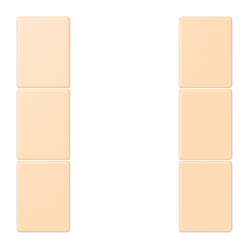 Jung LC503TSA223, Tastensatz 3fach, F50, Serie LS, ocre