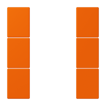 Jung LC503TSA224, Tastensatz 3fach, F50, Serie LS, orange