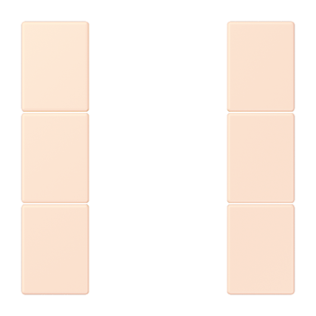 Jung LC503TSA226, Tastensatz 3fach, F50, Serie LS, orange pâle