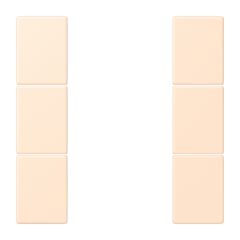 Jung LC503TSA238, Tastensatz 3fach, F50, Serie LS, terre sienne pâle