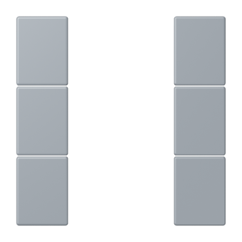 Jung LC503TSA257, Tastensatz 3fach, F50, Serie LS, gris clair 59