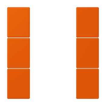 Jung LC503TSA260, Tastensatz 3fach, F50, Serie LS, orange vif