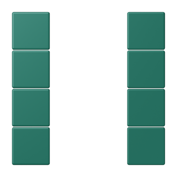 Jung LC504TSA216, Tastensatz 4fach, F50, Serie LS, vert anglais