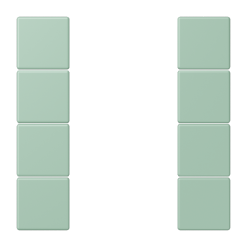 Jung LC504TSA217, Tastensatz 4fach, F50, Serie LS, vert anglais clair