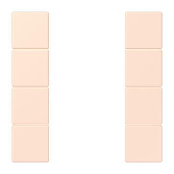 Jung LC504TSA226, Tastensatz 4fach, F50, Serie LS, orange pâle