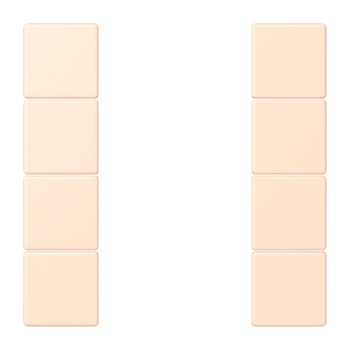 Jung LC504TSA238, Tastensatz 4fach, F50, Serie LS, terre sienne pâle