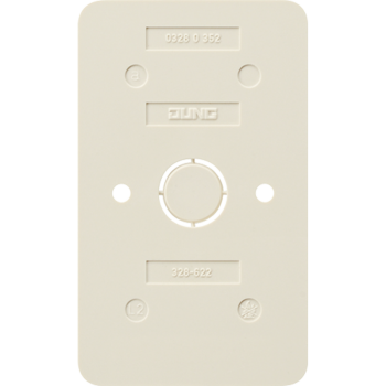 Jung 328-622, Bodenplatten für die Serie AP 600 2fach, für Zweifach-Steckdosen Art.-Nrn.: 6020 A .., 6020 KIA .., AP 600, weiß