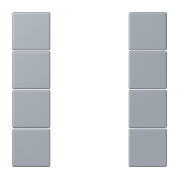 Jung LC504TSA257, Tastensatz 4fach, F50, Serie LS, gris clair 59