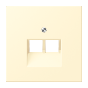 Jung LC969-2UA201, Abdeckung für IAE/UAE-Anschlussdosen 2 x 8-polig, Thermoplast lackiert, Serie LS, blanc