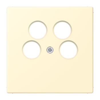 Jung LC990-4SAT2201, Abdeckung für 4-Loch SAT-TV-Steckdose (Ankaro), Thermoplast, Serie LS, blanc