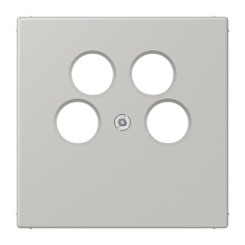 Jung LC990-4SAT2205, Abdeckung für 4-Loch SAT-TV-Steckdose (Ankaro), Thermoplast, Serie LS, gris clair 31