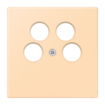 Jung LC990-4SAT2223, Abdeckung für 4-Loch SAT-TV-Steckdose (Ankaro), Thermoplast, Serie LS, ocre