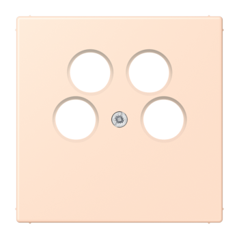 Jung LC990-4SAT2228, Abdeckung für 4-Loch SAT-TV-Steckdose (Ankaro), Thermoplast, Serie LS, rose pâle