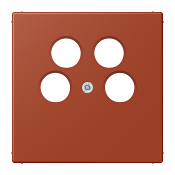 Jung LC990-4SAT2232, Abdeckung für 4-Loch SAT-TV-Steckdose (Ankaro), Thermoplast, Serie LS, l'ocre rouge