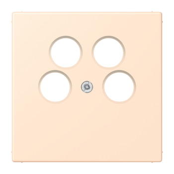 Jung LC990-4SAT2238, Abdeckung für 4-Loch SAT-TV-Steckdose (Ankaro), Thermoplast, Serie LS, terre sienne pâle