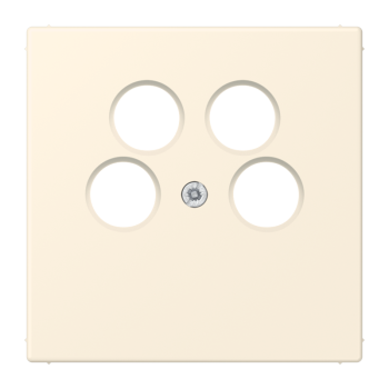 Jung LC990-4SAT2245, Abdeckung für 4-Loch SAT-TV-Steckdose (Ankaro), Thermoplast, Serie LS, blanc ivoire