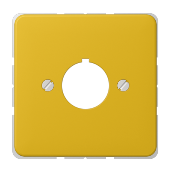 Jung 564GE, Abdeckung für Befehlsgeräte mit 22,5 mm Ø, Duroplast, Serie CD, gelb