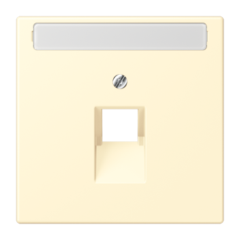Jung LC969-1NAUA201, Abdeckung für IAE/UAE-Anschlussdosen 1 x 8-polig, mit Schriftfeld, Thermoplast lackiert, Serie LS, blanc