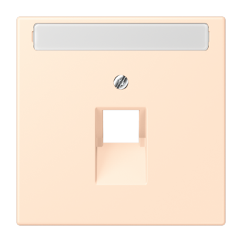 Jung LC969-1NAUA238, Abdeckung für IAE/UAE-Anschlussdosen 1 x 8-polig, mit Schriftfeld, Thermoplast lackiert, Serie LS, terre sienne pâle