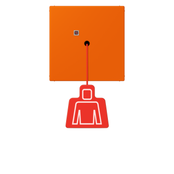 Jung NRSLC0834ZT224, Notrufsystem Zugtaster, Serie LS, orange