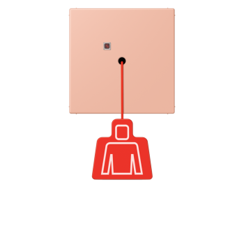 Jung NRSLC0834ZT231, Notrufsystem Zugtaster, Serie LS, rose clair
