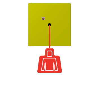Jung NRSLC0834ZT249, Notrufsystem Zugtaster, Serie LS, vert olive vif