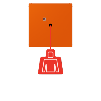 Jung NRSLC0834ZT260, Notrufsystem Zugtaster, Serie LS, orange vif