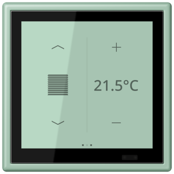 Jung LC459D1S217, KNX Raumcontroller LS TOUCH, Serie LS, vert anglais clair