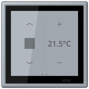 Jung LC459D1S257, KNX Raumcontroller LS TOUCH, Serie LS, gris clair 59