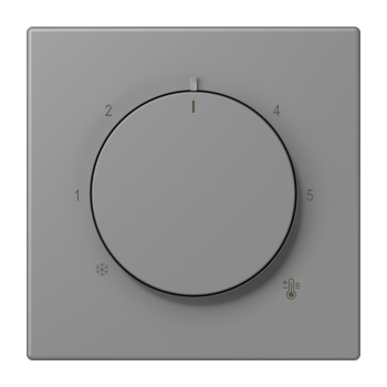 Jung LC1749BF203, Abdeckung für Raumtemperaturregler-Einsätze, Thermoplast lackiert, Serie LS, gris 31