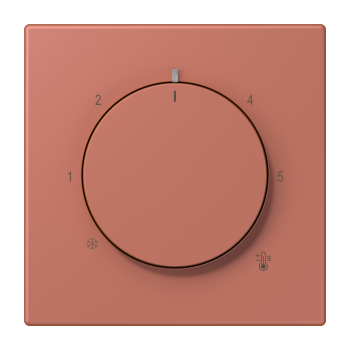 Jung LC1749BF236, Abdeckung für Raumtemperaturregler-Einsätze, Thermoplast lackiert, Serie LS, terre sienne brique