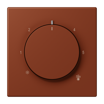 Jung LC1749BF247, Abdeckung für Raumtemperaturregler-Einsätze, Thermoplast lackiert, Serie LS, terre sienne brûlée 59