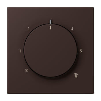 Jung LC1749BF252, Abdeckung für Raumtemperaturregler-Einsätze, Thermoplast lackiert, Serie LS, terre d’ombre brûlée 59