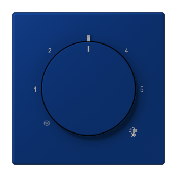 Jung LC1749BF261, Abdeckung für Raumtemperaturregler-Einsätze, Thermoplast lackiert, Serie LS, bleu outremer foncé