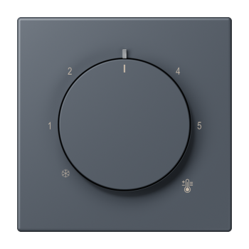 Jung LC1749BF262, Abdeckung für Raumtemperaturregler-Einsätze, Thermoplast lackiert, Serie LS, gris fonce 59