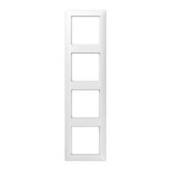 Jung AS584WW, Rahmen 4fach, senkrechte und waagerechte Montage, Duroplast, AS 500, alpinweiß