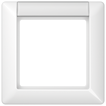 Jung AS581NAWW, Rahmen 1fach, mit Schriftfeld, senkrechte und waagerechte Montage, Duroplast, AS 500, alpinweiß