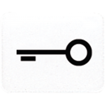 Jung 33TWW, Kalotte mit Symbol, lichtundurchlässig, alpinweiß, Symbol Tür