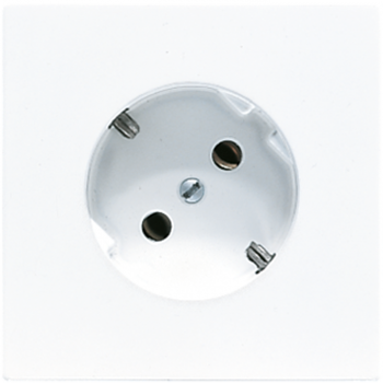 Jung LS520-45NWW, SCHUKO®-Steckdose 45°, 16 A 250 V ~, ohne Krallen, Duroplast, Serie LS, alpinweiß