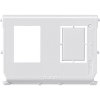 Jung 54-25WE, Montage-Einsatz, 2fach, 110 Connect, RJ 45 System, geschirmt