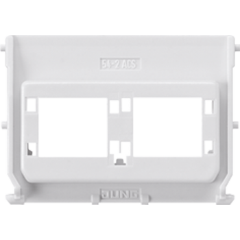 Jung 54-2ACS, Montage-Einsatz, 2fach, für 2 Einzelmodule 8 (8) E-DATmodul, RJ 45 System, geschirmt, METZ CONNECT (BTR) Nr. 130910-i, Cat. 6