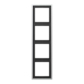 Jung AL2984, Rahmen 4fach, senkrechte und waagerechte Montage, LS 990, Aluminium