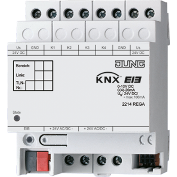 Jung 2214REGA, KNX Analogeingang 4fach