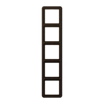 Jung CD585WUBR, Rahmen 5fach, senkrechte und waagerechte Montage, Thermoplast, CD 500, braun